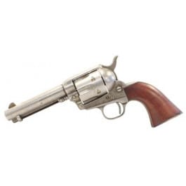 Taylors and Company 555136 1873 Cattleman Antique Single 4.75" 6rd Walnut Grip Antiqued Revolver