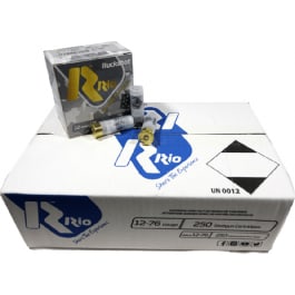 Rio Ammunition - Royal Buckshot Home Defense Load- 12 Gauge - 2 3/4" Shells - 9 Pellet - 1250 FPS - Non-Corrosive - Reloadable - Case - 250 Rounds 