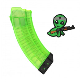 U.S. Palm  Limited Collectors Edition "Alien Green" <em>30</em> Round AK-47 Magazine, With U.S. Palm Martian Patch - <em>A</em> Classic Firearm Exclusive  - MA2235A