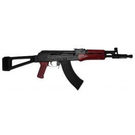 Pioneer Arms Hellpup, POLISH RED Furniture, AK-47 Pistol, Semi-Auto, 7.62x39, Forged Front Trunnion, W/ SB Tactical AKTF Brace, (2) 30 Rd Mags - PRAK0031FTAKT