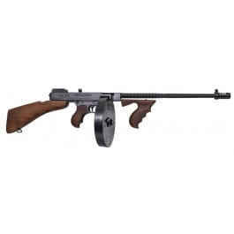 Auto Ordnance T1B100D Thompson 1927A1 Deluxe, Includes 100rd Drum & 20rd Magazine, 18" Barrel, .45ACP, Walnut Stock