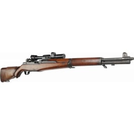 Italian Manufactured by Breda (BMR) M1 Garand Sniper Semi-Auto Rifle 24" BBL 7.62X51 8rd - Includes M84 Sniper Scope & <em>Crate</em> - NRA Surplus Very Good Condition - C&R Eligible