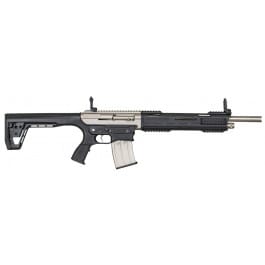 Tokarev TAR-12MP Semi-Auto Shotgun - 18.5" Barrel, 12 Gauge, 5 Round Mag, Folding Sights, 2-3/4 & 3 "- Tsunami Nickel Marine Finish 