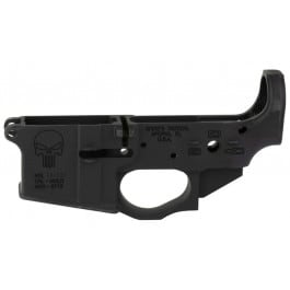 Spikes Tactical Stripped Lower Receiver Punisher AR-15 Multi-Caliber Black - STLS015