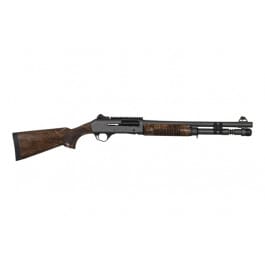 Panzer Arms M4 Tactical Semi-Automatic Shotgun 18.5" Barrel, Ambi Controls,12GA, 3", 5 Round - Piston - W / Walnut Stock -Disruptive Gray -PAM4TSDGNWS