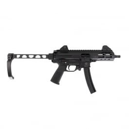 Military Armament MAC IX, Semi Automatic Pistol, 9mm, 6.5" Barrel, 30rd Magazine (MP5 Compatible), Fixed Brace, Black - 12755003