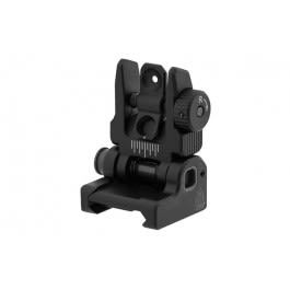 UTG ACCU-SYNC Spring-loaded AR15 Flip-up Rear Sight, Black - MNT-957