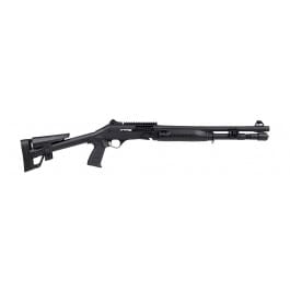 Panzer Arms M4 SPEED Tactical Semi-Auto Shotgun 18.5" Ported Barrel 12GA 3" 5 Round -Piston Driven -Fixed Skeleton Stock -Match Saver -Black -PAM4CSBPFSS