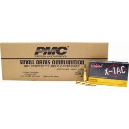 PMC 556K X-Tac 5.56 NATO LAP M855 62 GR Ammunition, Green Tipped, Brass Cased, Boxer Primed, Reloadable, Non-Corrosive  - 1000 Round Case