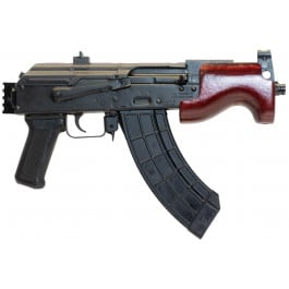 Century International Arms Micro Draco, Semi-Automatic AK Pistol, 6.25" Hammer Forged Barrel, Russian Red, Rear 1913 Rail, 30 Round Magazine - HG2797PR-N