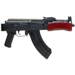 Century International Arms <em>Mini</em> Draco, Semi Auto AK Pistol, 7.75" Hammer Forged Barrel, 7.62x39, Russian Red, Rear 1913 Rail, 30rd Magazine - HG2137PR-N