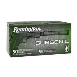 Remington Remington Ammunition 28428 Subsonic 45 ACP 230 gr Flat Nose Enclosed Base (FNEB) - 50rd Box
