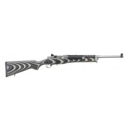 Ruger Mini-14 Ranch Rifle, Semi-Auto, 5.56 NATO, 18.5" Barrel, 5rd magazine, Black/Gray Chevron Laminated Stock, Stainless Steel - 5890
