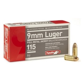 Aguila 1E097704 Target & <em>Range</em> 9mm Luger <em>115 gr</em> Full Metal Jacket (FMJ) - 50rd Box