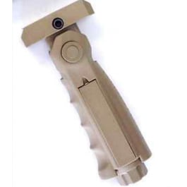 Tacfire 5 Position Foldable Grip with Double Switch Housing and Storage - Tan - VG04-T