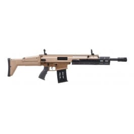 Panzer Arms SCRXII PRO Semi-Automatic 12 Gauge Shotgun, 18.5" Barrel, 5+1 Capacity, Flip-Up Sights, QD Sockets - FDE w/MLOK Rail - PASCRXIIPROFDE