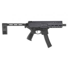 Sig Sauer MPX, 9MM, Semi Automatic Pistol, 6" barrel (1/2x28), MLOK, (1) 35rd Magazine, SIG Folding Brace, Timney Trigger, Anodized Black - PMPX-6B-9-35