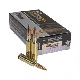 <em>Sig</em> <em>Sauer</em> E65CM120 <em>Match</em> Grade 6.5 Creedmoor <em>140 GR</em> Open Tip <em>Match</em> - 20rd Box