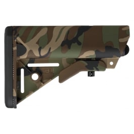 B5 <em>System</em>s Enhanced Sopmod <em>AR</em>-<em>15</em>/M4 Adjustable Stock - Mil-Spec Tube Compatible -  Woodland Camo Polymer - SOP1188 