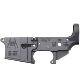 Spike's <em>Tactical</em> Stripped <em>Low</em>er Receiver Spider w/Bullet Markings AR-15 Multi-Cal Black - STLS019