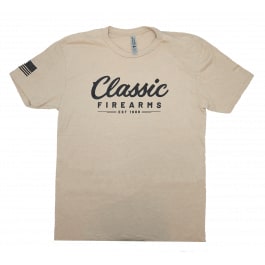 NEW!! Classic Firearms T-Shirt - Tan