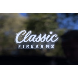 New Classic Firearms Logo Vinyl Sticker - White