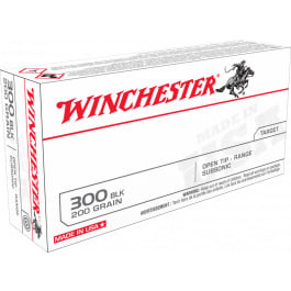 Winchester Winchester Ammo USA300BLKX Best Value 300 AAC Blackout/Whisper (7.62x35mm) 200 GR Full Metal Jacket OT - 20rd Box