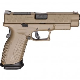<em>Springfield</em> Armory XD-M Elite Semi-Automatic 10mm Optic Ready Pistol, 4.5" Barrel, <em>Match</em> Enhanced Trigger Assembly, 16+1 Capacity - Desert FDE - XDME94510FHCOSP