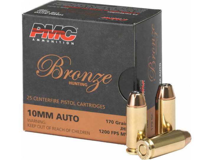 PMC 10B Bronze 10mm 170 GR Jacketed Hollow Point - 25rd Box