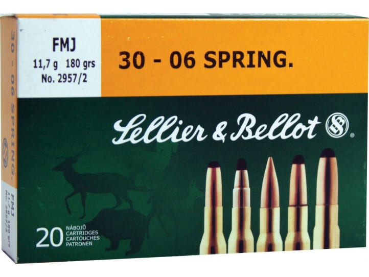 Sellier & Bellot SB3006A Rifle Training 30-06 180 GR FMJ - 20rd Box