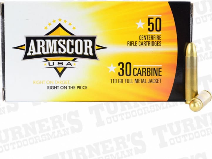 Armscor 30 Carbine 110 Gr Fmj Ammo Fac30c1n 50rd Box 8514