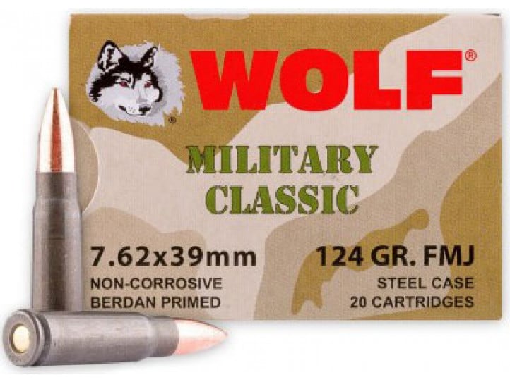 Wolf Mc762bfmj Military Classic 7 62x39 124 Gr Fmj Ammo