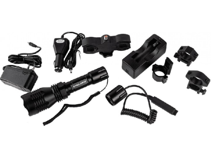 Cyclops Varmint Light Gun Mounted Green LED Light 250 Lumen Rechargeable