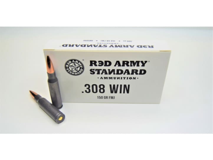 Red Army Standard AM3090 308 Win, 150 GR FMJ Lead Core Ammo, Non ...