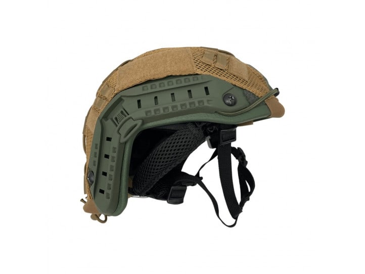Guard Dog Body Armor FAST Level 3a Ballistic Helmet Universal Fit OD Green W/ Multicam Cover