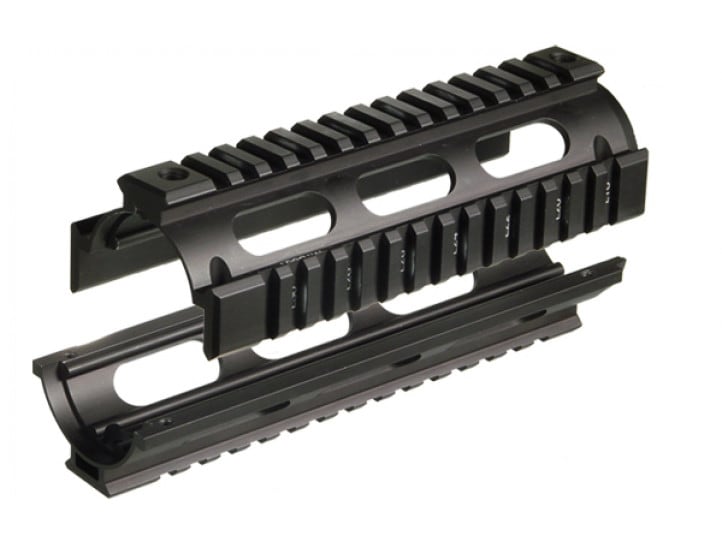 UTG PRO Model 4 / AR15 Carbine Length Drop-in Quad Rail, Black MTU001