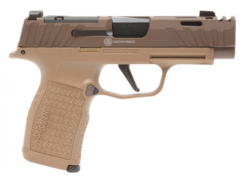 Sig Sauer P365XL Spectre Comp Semi-Automatic 9mm Pistol, 3.1" Barrel, X-RAY3 Day/Night Sights, (1) 17 Round & (2) 12 Round Magazines Coyote - P365V005
