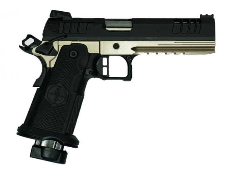 Great Lakes Firearms GL1911DS-9FSS G-PLT 1911DS Synergy, 9MM, 5" Barrel, Black Slide, Platinum Frame