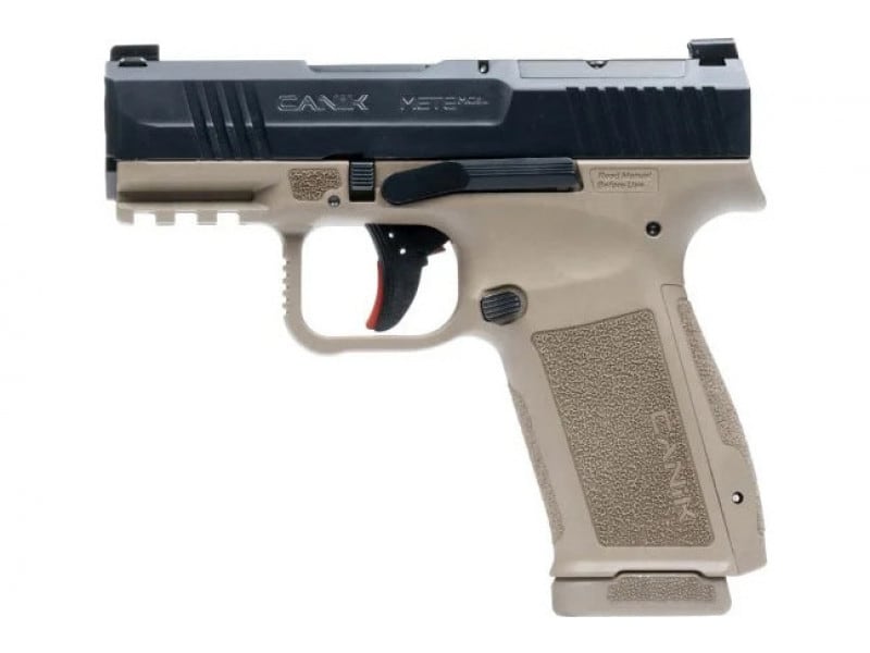 Canik HG7882BD-N Mete MC9L, 9mm Semi-Automatic Pistol, 3.18" Barrel, Optic Ready, 2-17rd Magazines, Holster, Magazine Loader, Black Slide w/ FDE Frame