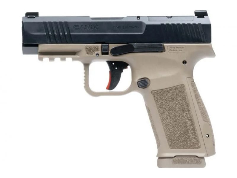 Canik HG7883BD-N Mete MC9LS 9mm Semi-Auto Pistol, 3.63" Barrel, Optic Ready, 2-17 rd Mags, Holster, Mag Loader, Full Acc Pkg, Black Slide/FDE Frame