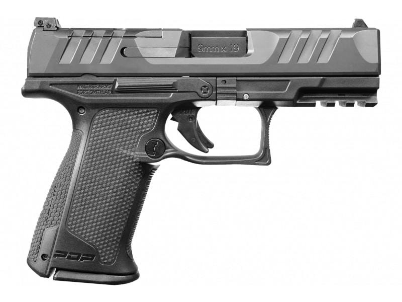Walther Arms 2871831 PDP F-Series 10+1 4" Black Steel Barrel, Black Optic Ready/Serrated Slide, Black Polymer Frame w/Picatinny Rail, Black Performance Duty Texture Grips, Ambidextrous
