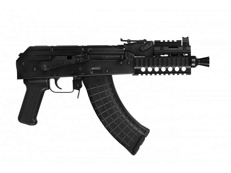 Pioneer Arms Polish Micro Hellpup CORE, AK-47 Semi-Automatic Pistol - 7" Barrel, Quad Picatinny Rail, Semi-Auto, 7.62x39, 2-30rd Magazines, Factory New
