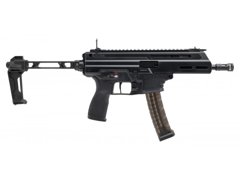 Springfield Armory Kuna 9mm Semi-Auto Pistol, Roller Delayed Blowback, w/ Strike Industries Folding Brace, Hybrid Flip Up Sights, (2) 30rd Magazines - KN9069B-FSA