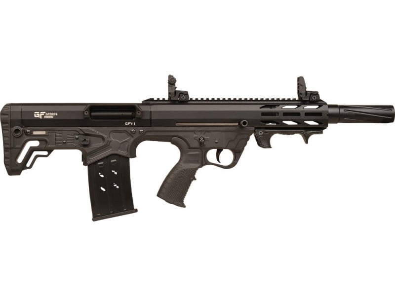 GForce Arms Semi-Automatic 12 Gauge Bullpup Shotgun, 18.5" Barrel, M-LOK Handguard, (1) 5 Round Magazines - Black - GFY1DBLK