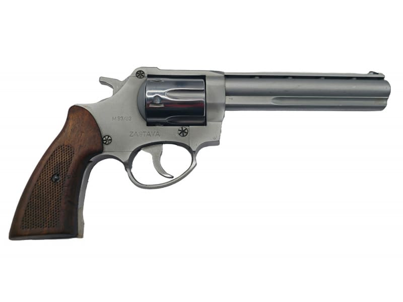 Zastava M83 Revolvers, .357 Magnum, 6" Barrel, 6 Shot Cylinder, Nickel Finish, Various Grips. Surplus Good Condition