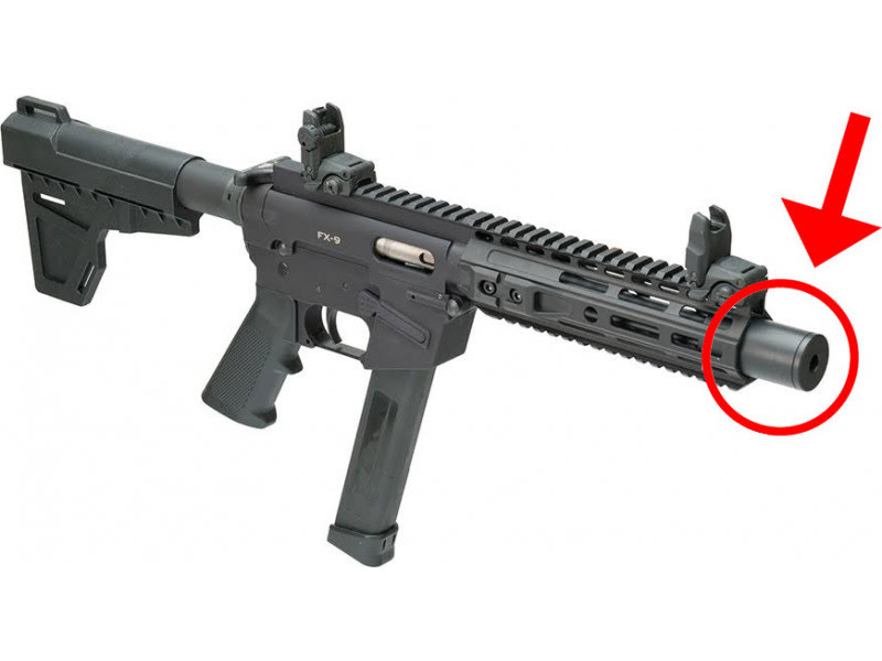 AR15 Muzzle Enhancer fits FX9 & .223 AR w/Free Float Rails 3