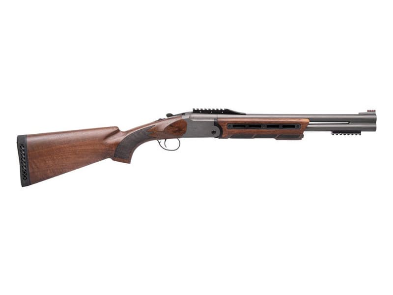 Panzer Arms Jaeger Tactical, Over/Under Shotgun, 12 Gauge, 3" Chamber, 18.5" Barrel, Walnut Stock w/ Walnut MLOK Handguard, Disruptive Grey Cerakote