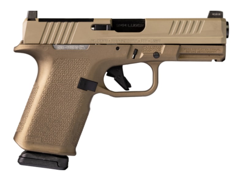 Ruger RXM, 9mm Semi-Automatic Pistol, 4" Barrel, Burnt Bronze Frame, FDE Slide 2-15rd Magpul Magazines, Co-Witness Blacked Out Rear Sight w/ Tritum Front - 19418