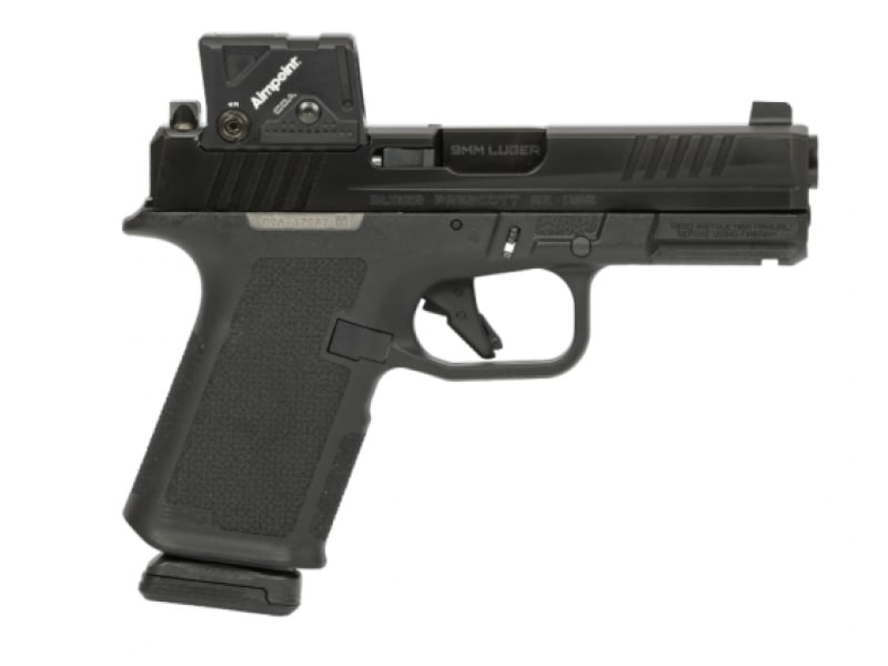 Ruger RXM COA, 9mm, Semi-Automatic Pistol, 4" Barrel, Magpul Black Frame, 2-15rd Magpul Magazines, Co-Witness Blacked Out Sights, Aimpoint COA - 19462