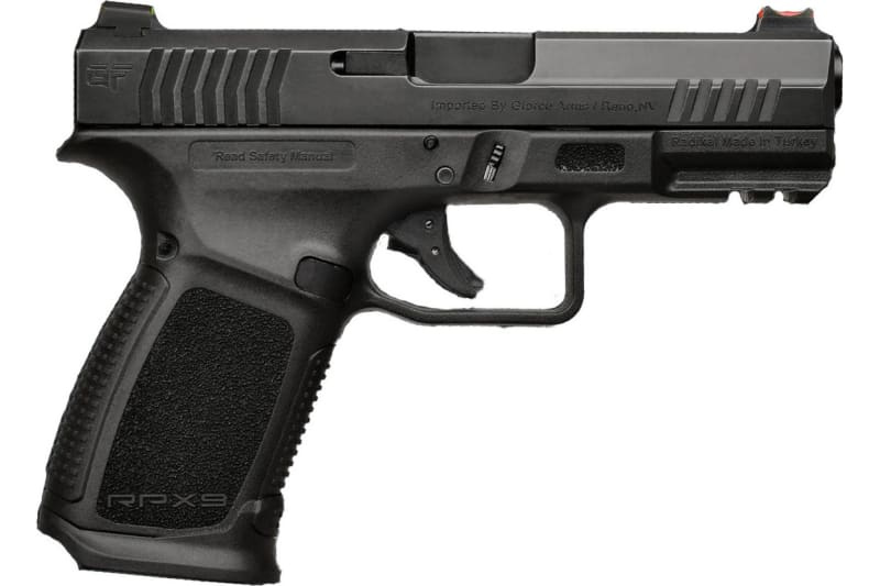 GForce RPX9 Exodus 9mm Semi-Auto Pistol, 4" BBL, 2- 15 Round Mags, Fiber Optic Front Sight, Glock Mag Compatible